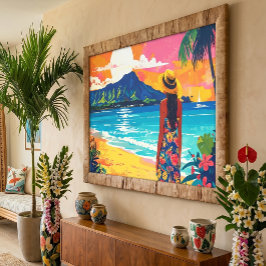 Arte de Playa de Estilo Vintage Sueño de Cabeza de