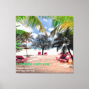 Arte de playa – Diseño personalizable tranquilo y