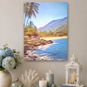 Arte de Playa Tropical Yelapa México Palmeras 761