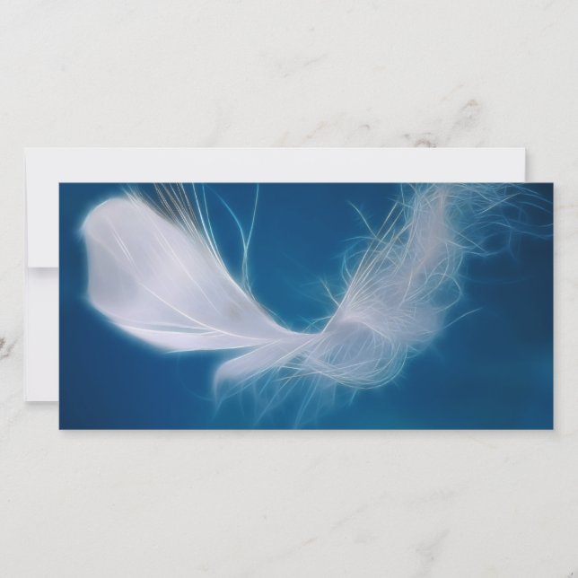 Arte de plumas blancas - símbolo de pureza e inoce (Anverso)