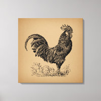 Arte de pollo de Ilustracion de época marrón
