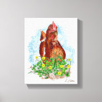 Arte de pollo dibujado a mano
