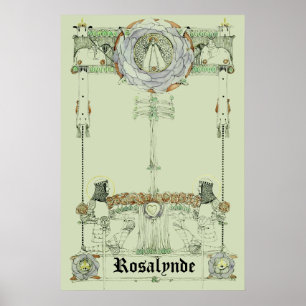 Arte de portada vintage de Rosalynde por Jessie Ma