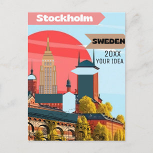 Arte de postal de Estocolmo Suecia, Postal de Esto