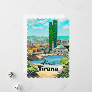 Arte de postal de viaje a Tirana Albania, Arte de 