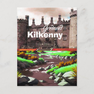 Arte de postal de viaje de Kilkenny Irlanda | Rega