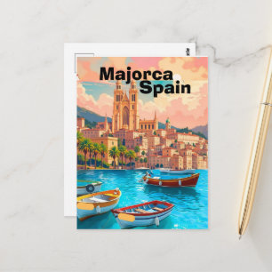 Arte de postal de viaje de Mallorca España, Arte p