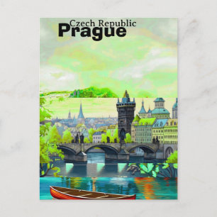 Arte de postal de viaje de Praga, Postal de Praga,