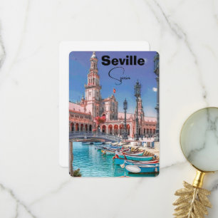 Arte de postal de viaje de Sevilla España, Poesía 