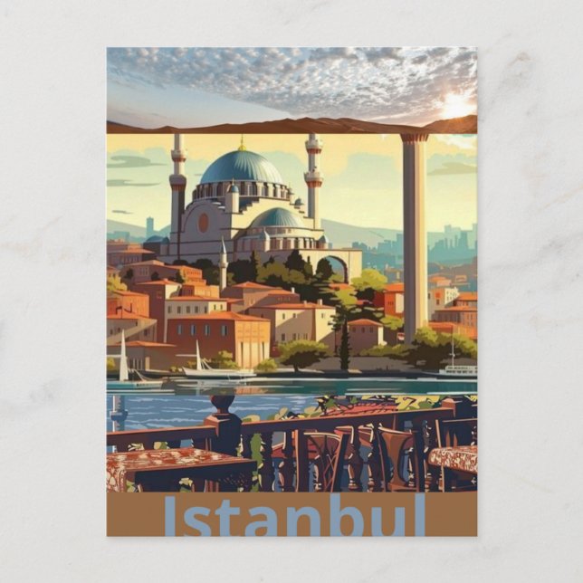 Arte de postales de viaje de Estambul, Istanbul Tu (Anverso)