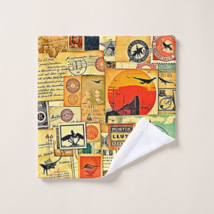 Arte de postales para viajes de vintage