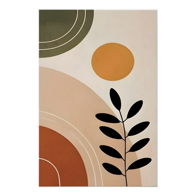 Arte de Póster Brillante Botánico Abstracto (Anverso)
