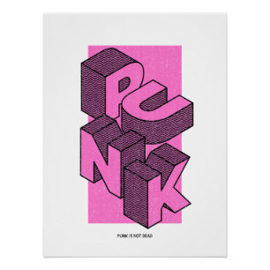 Arte de Póster de Tipografía Negrita Punk No Está 