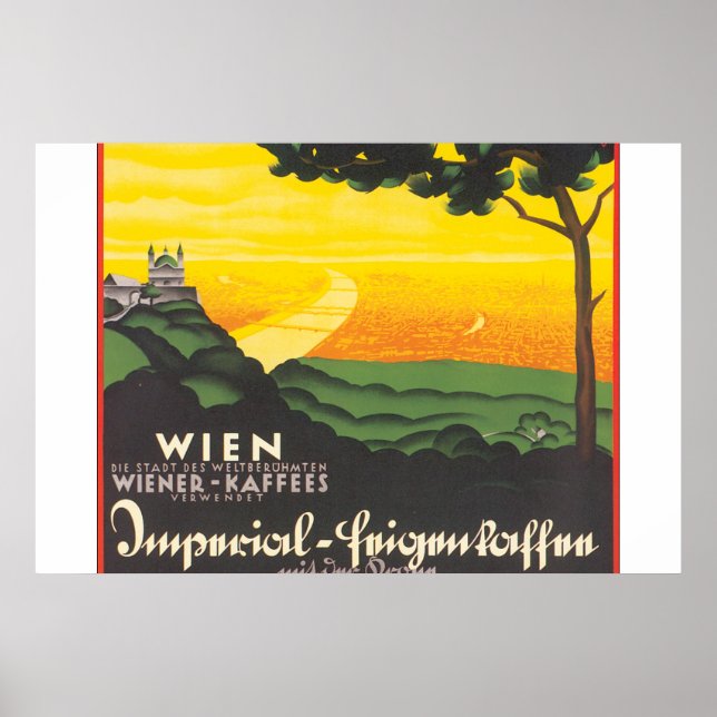 Arte de Poster de Viajes Wien_Vintage (Frente)