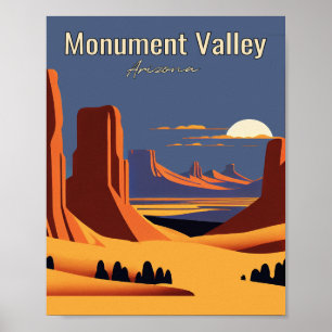 Arte de póster Minimalista de Monument Valley