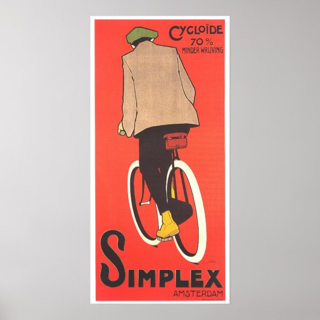 Arte de póster vintage - Bicicletas Simplex (Frente)