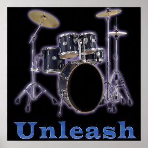 Arte de posters con conjuntos de tambores