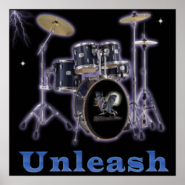 Arte de posters con conjuntos de tambores (Frente)