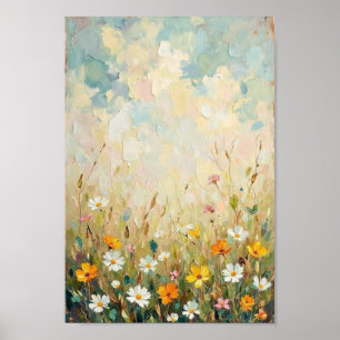 Arte de prado de flores silvestres vintage campest