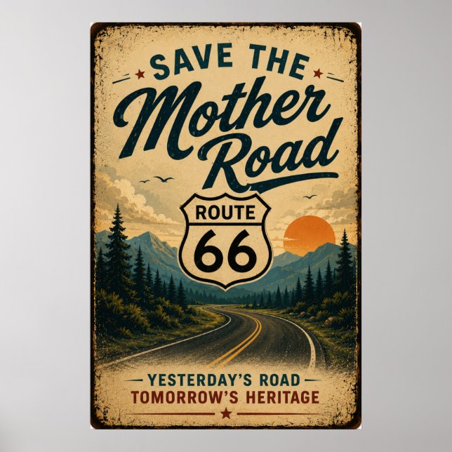 Arte de preservación de Route 66 Heritage Roadside (Frente)