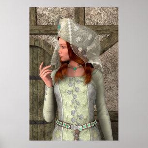 Arte de princesa medieval renacentista vintage