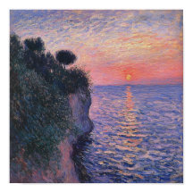 Arte de puesta de sol pacífica y adorable para dec