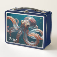 Arte de Pulpo de Vidrio Irisado | Personalizado
