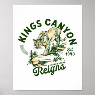 Arte de puma del Parque Nacional Kings Canyon Cali