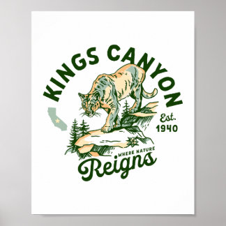 Arte de puma del Parque Nacional Kings Canyon Cali