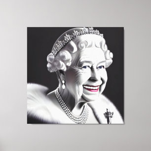 Arte de Queen Elizabeth Wall con una sonrisa