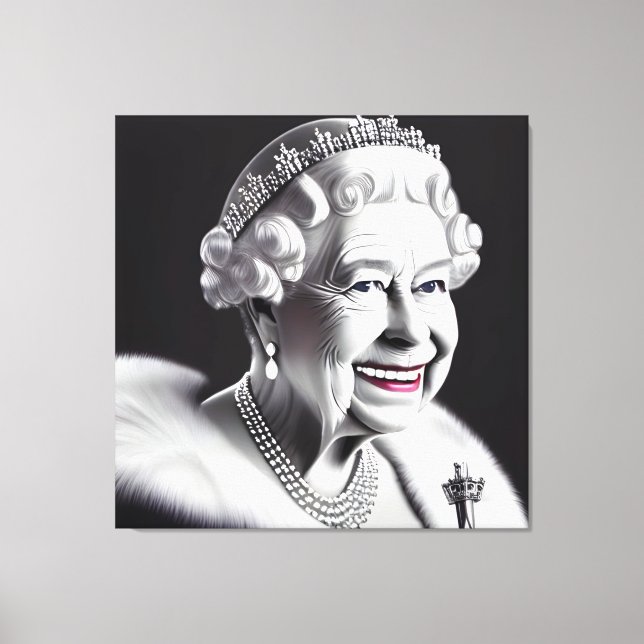 Arte de Queen Elizabeth Wall con una sonrisa (Anverso)
