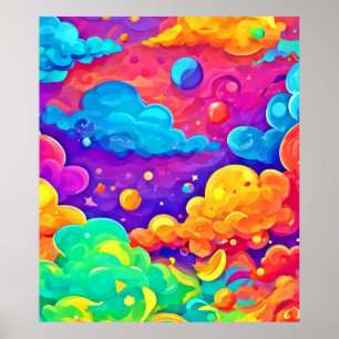 Arte de ráfaga de color de dibujos animados