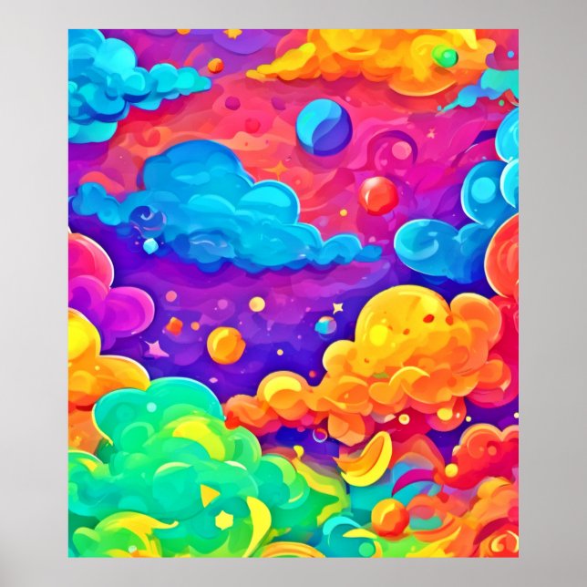Arte de ráfaga de color de dibujos animados (Frente)