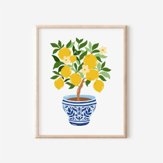 Arte de Rama de Limón Jarrón de Gengibre Chinoiser