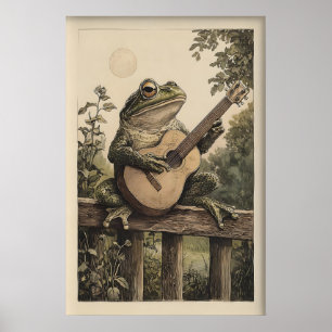 Arte de rana vintage, Rana victoriana disfrutando