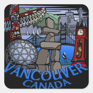 Arte de recuerdo de Pegatinas de Vancouver Canadá