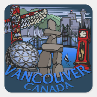 Arte de recuerdo de Pegatinas de Vancouver Canadá