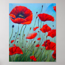 Arte de Red Poppies
