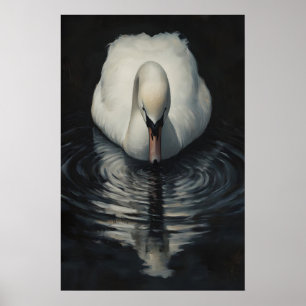 Arte de Reflexión del Majestuoso Cisne, Elegante C