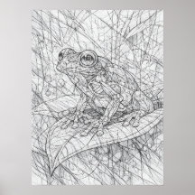 Arte de Refracción de la Rana de Vidrio en la Selv
