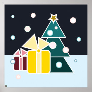Arte de regalos del árbol de Navidad escandinavo r