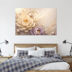 Arte de relieve de rosa marfil elegante