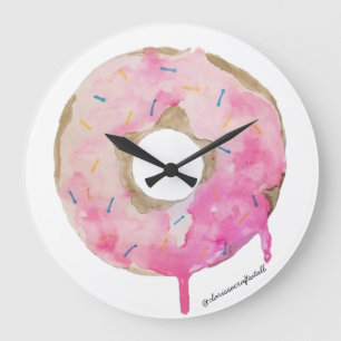 Arte de reloj de pared de goteo de donut