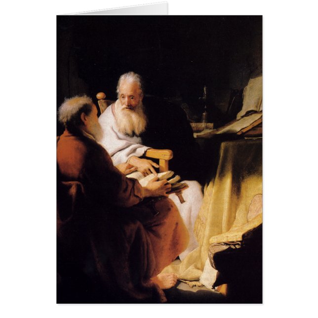 Arte de Rembrandt que pinta la disputa de dos (Frente)