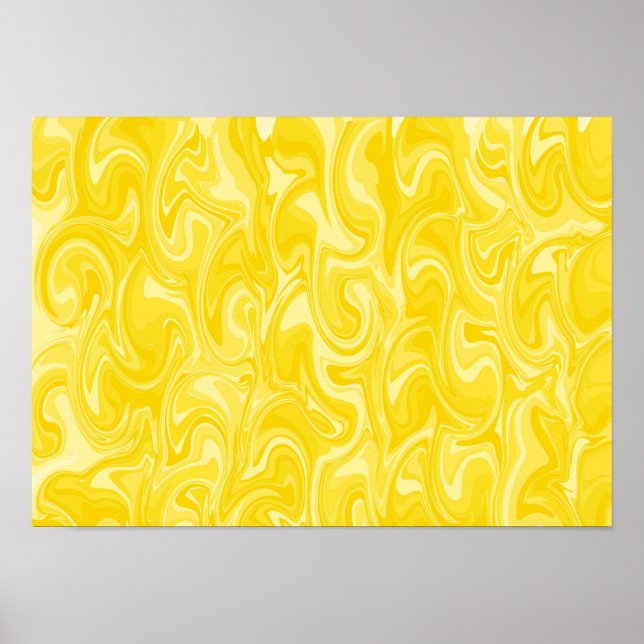 Arte de remolino abstracto - Amarillo (Frente)