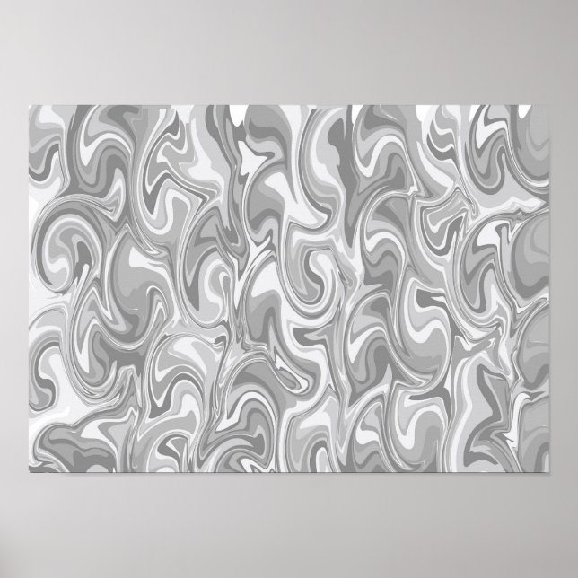 Arte de remolino abstracto - Gris (Frente)