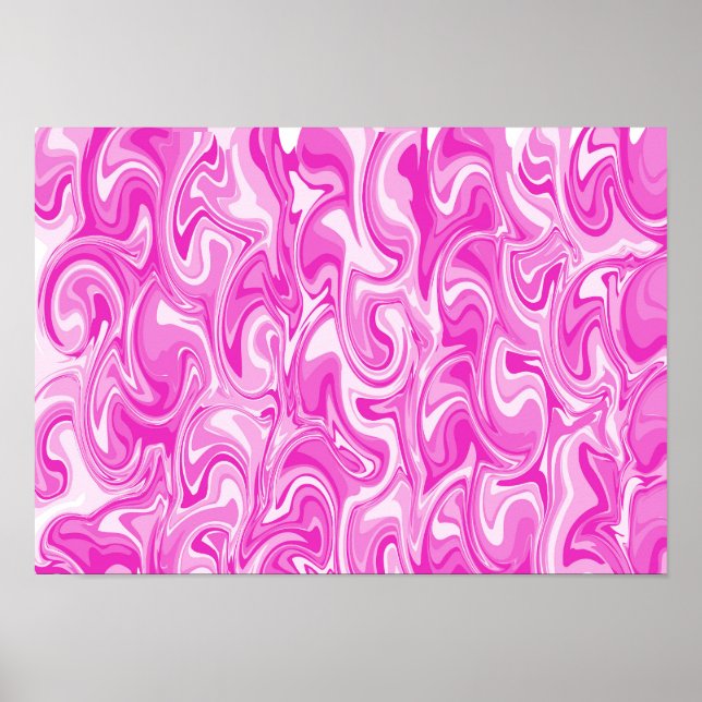 Arte de remolino abstracto - Magenta (Frente)