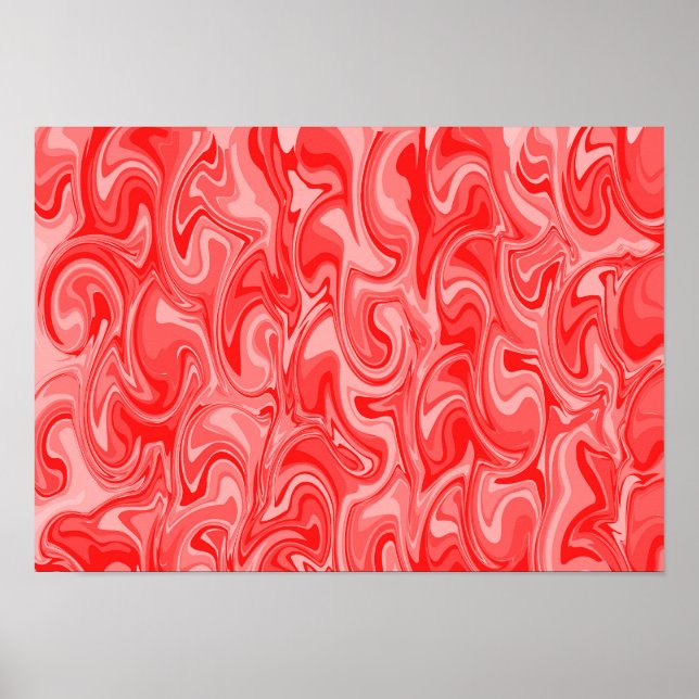 Arte de remolino abstracto - Rojo (Frente)