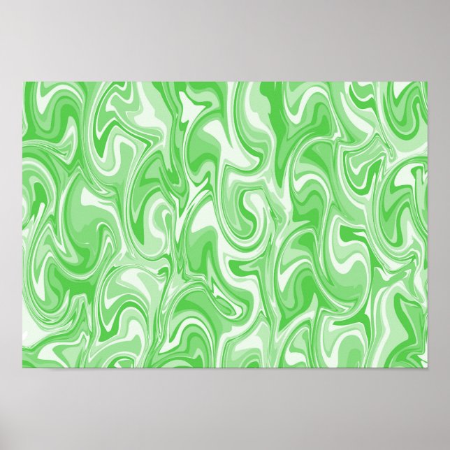 Arte de remolino abstracto - Verde (Frente)