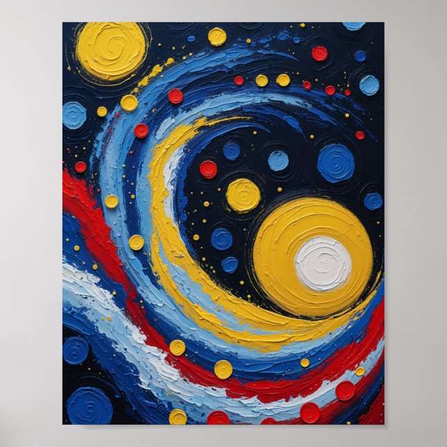 Arte de Remolino Cósmico Abstracto (Frente)